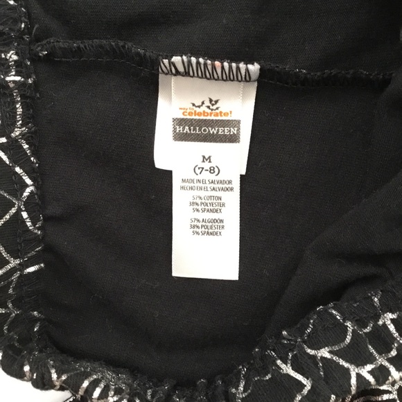 Sparkle Spider Web Halloween Leggings Size M(7-8) EUC - Picture 5 of 6